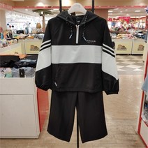 JCB NC05 주니어 여아 아노락후드점퍼+8부 와이드바지 상하세트 JBS8R141 GSB