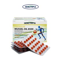 뉴질랜드 헬스피아 초록입홍합 8500mg 크릴오일 10mg 200캡슐