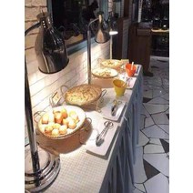 업소용워머기 전기 보온기 뷔페 식당용 감자튀김 보온, 275W 금색 양방향 T형 강철  절연 램프