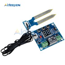 XH-M214 dv 12 v 10a 빨간색 디지털 디스플레이 토양 습도 센서 컨트롤러 모듈 관개 시스템 자동 급수 제어, 한개옵션1, 한개옵션0