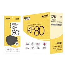 스마트클린 황사차단 마스크 대형 KF80 진회색, 1박스, 50매입