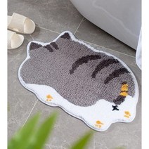 401FLEX 동물 캐릭터 욕실 주방 현관 발 매트 카펫 10 COLOR 3 SIZE, 고등어 냐옹이
