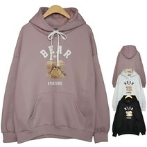 말괄량이 [테디베어기모후드] 주니어의류 10대의류 여아옷 맨투맨 후드 크롭