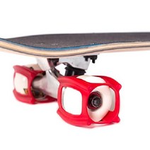 Skater Trainers 스케이트보드 훈련 액세서리 스케이트 트릭 배우기 모든 사람을 위한 스케이트보드에서 빠르고 안전하게 작동 초보자 청소년 성인 올리 & 킥플립 블랙 (4팩, Red