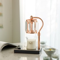 캔들백화점 깔끔한 크리스탈 캔들워머 실버화이트 + 소이 캔들 150g 세트, 레몬라벤더, 1세트