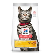힐스 사이언스다이어트 어덜트 유리너리 헤어볼 컨트롤 고양이 사료 1.6kg, 5개