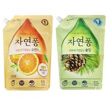 설거지 세척제 1100ml 자연퐁 기름때 식기 세척 세제 세제 용품 식기세척제 비누 주방 퐁퐁 리필, [선택] 솔잎