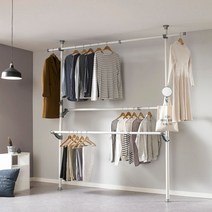 왕자 점보3단조절행거_아이보리실버_929, 없음