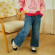 미니도우 배니 리본 아동 유아 남아 여아 청바지