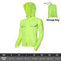 WEST BIKING 남녀공용 방수 사이클링 레인 코트 반사 사이클링 저지 전기 자전거 MTB 로드 바이크 재킷 스포츠 의류, Green Top Only+XXXL