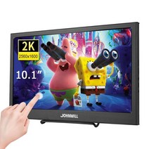 휴대용 2k 모니터 10.1 인치 터치 패널 스크린 디스플레이 ps4 xbox 시리즈 라즈베리 게임 노트북 보조 모니터에 적합 서브모니터, 10.1인치 2K 터치