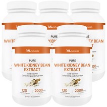 [미국번개배송] 착한명품 마이라이프 내추럴스 흰강낭콩 추출물 2000 mg 120정 5병