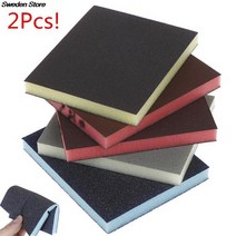 2pcs 연마 샌딩 스폰지 블록 패드 세트 사포 모듬 그릿 연마 도구 사포 샌딩 디스크, a3 400-500grit