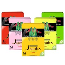 두성종이 A4 색지 OA 팬시페이퍼 점보, 500매, JP08(치자색) x A4