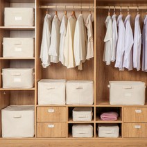 공간연구 친환경 코튼 면 수납 정리함 아기옷 기저귀 옷정리 리빙박스, L size (45x35x30)