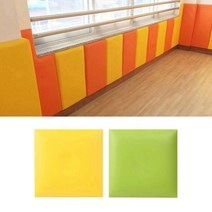 [동화오피스] KG안전 디자인 벽쿠션 정사각 30x30cm / 벽면쿠션, 베이지