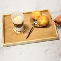홈시그널 우드 쟁반 손잡이 나무 트레이