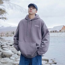 남녀공용 오버핏 스트릿 레터링 기모 후드티셔츠 IS TS07 남녀공용 레터링 커플 기모