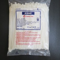 전오 케이블타이 선정리 국산 270MM 500개 전선정리, 백색, 1개