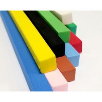 사각EVA 20T.1개 2cmX1M 사각칼라막대 EVA막대 폼EVA, 1개, 흰색
