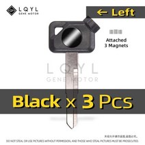 야마하 자석용 오토바이 키 포경 블랭크 교체 3 개 도난 방지 잠금 VOX BWS JOG EVO ZR 50 100 125 4V VOX50 VINO, CHINA_3 PCS Left, 3개