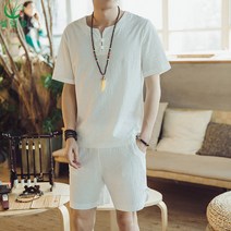 셀럽당 남자 생활한복 모시옷 반팔 반바지 세트 빅사이즈 여름 개량한복