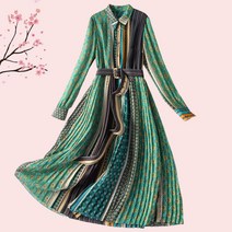 여성 봄 여름 가을 원피스 빅사이즈 3XL 4XL 5XL 긴팔 반팔 그린 쉬폰 바스락 슬림핏 정장 세련된 단아한 며느리룩 명절룩 상견례 결혼식 하객