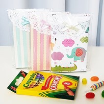 크레욜라8색 선물포장+메세지스티커1세트 어린이집 생일선물 답례품 어린이집 구디백/어린이집 어린이날 선물/어린이집 생일선물, 애니멀포장, 1개