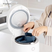 앙파파 통통 이유식 밥솥칸막이 1set 분리형, 디바이스（미드나잇） 3P ＋ 전용뚜껑/상품