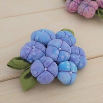 아이니들 수국 브로치 만들기 퀼트 DIY 패키지, 블루