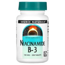 Source Naturals 소스내츄럴스 나이아신아미드 비타민B3 100mg 250정
