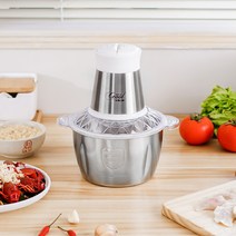 COSYEVNO 스테인리스 내구성 다기능 믹서, 화이트 (스테인레스 스틸 라이너), 1.8L 고기 분쇄기
