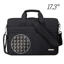 스마일유 어깨끈 있는 강화된 노트북 파우치 가방, 블랙