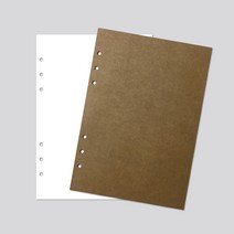 데이스테이션 A5 6공 바인더 다이어리 리필 속지 무지 노트, 백색무지 150g(60장)