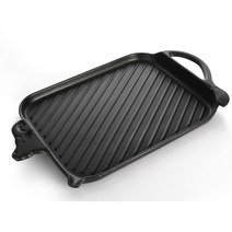 차세르(Chasseur) 무쇠 주물 그릴 팬 가로 37 x 세로 22 높이 3cm 무게 2.5kg, 1개, 37 x 세로 22 x 높이 3cm