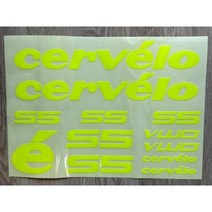 Cervelo S5 자전거 자전거 프레임 스티커 그래픽 접착제 세트 비닐 사이클링 데칼, fluorescent yellow