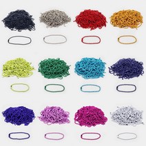 더이안 컬러군번줄 1.5mm 2.4mm (약100개) 볼체인 구슬줄 키링 체인줄 악세사리 부자재, 진핑크 2.4mm