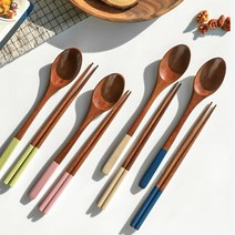 모던 4인 우드커트러리 수저세트 한식수저세트 나무수저세트 원목수저세트 우드수저세트 숟가락젓가락세트 선물용수저세트