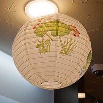 한지등 (백색꽃) - 연등 인등 불교용품 부처님오신날 석가탄신일 인테리어장식소품, 단품