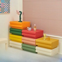 플라스틱 수납장 적재 아이방 원룸 감성 인테리어, 3단흰색+초록+흰색L50.5xW40.5xH62