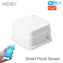 수도 누수탐지기 MOES Wifi 누수 센서 알람 감지기 사운드 Tuya 스마트 라이프 앱 플러드 경보 오버플로 a, 한개옵션0