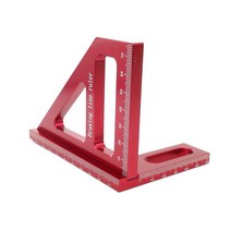 목공 사각 각도기 알루미늄 합금 미터 삼각형 눈금자 고정밀 레이아웃 측정 도구 엔지니어 목수용, 01 Red