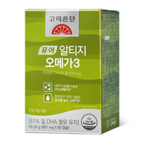 고려은단 퓨어 알티지 rTG 오메가3 60캡슐, 3개