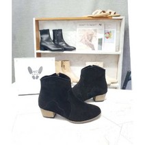 니즈슈즈 천연소가죽 스웨이드 빈티지 디커부츠 6cm NZ1007-L1074BK