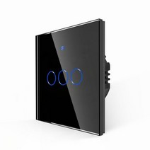 스마트 스위치 IOT 전등 화이트 블랙 1 2 3 갱 2Way RF433MHZ 와이파이 터치 홈 벽 조명 지원 Alexa Tuya 앱 원격 아마존 189736, black 3 Gang _100-240V | EU 표준