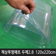 명성 두께 2.8mm 투명고무판 투명매트 120x230cm 데스크매트, 두께 2.8mm투명매트