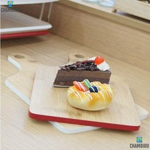 SNS촬영 푸드스타일리스트 겨울파티 나무손잡이도마 플레이팅도마, 화이트