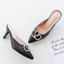 카라코사 국내수제화 7cm 보석장식 럭셔리 슬리퍼힐