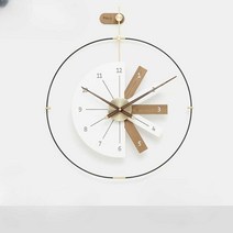 아트월 벽시계 무소음 거실 고급 디자인 집들이선물, 직경 60cm 흰색 명판 모델
