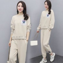 박나래 벨벳 기모 조깅 복 키작녀 여자 트레이닝세트 빅사이즈 엄마등원룩 원마일웨어 꾸안꾸 일상복